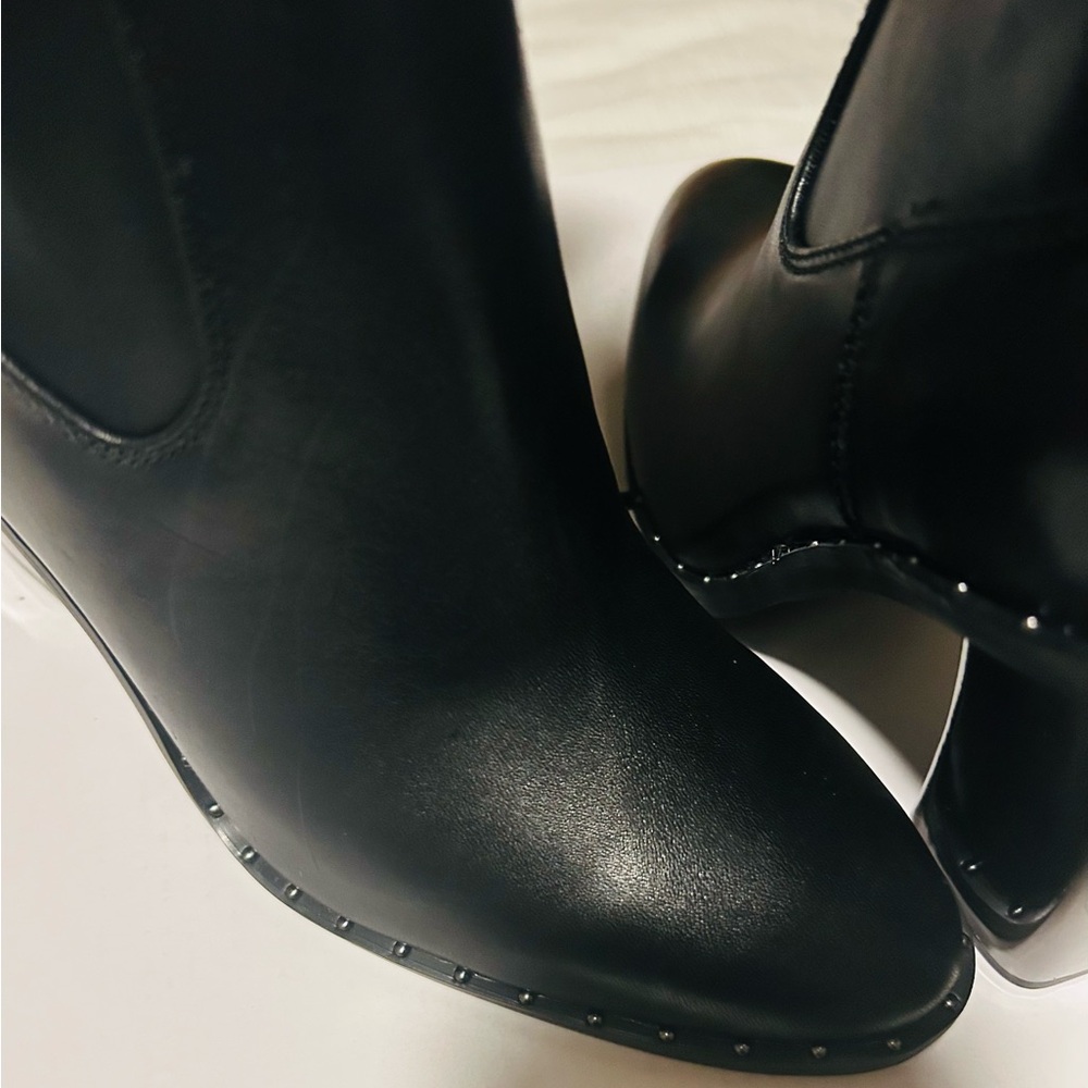 Aldo Black Studded Heeled Boots